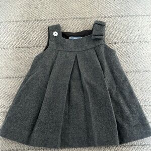 Jacadi grey winter jumper dress baby 6m